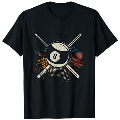 Buntes Billard Queue Pool 8 Ball Billard T-Shirt