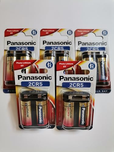 ‎Corp. Panasonic Pile au Lithium 2CR5 6 V - Blister 1 x5 - Paquet de 5 Blister