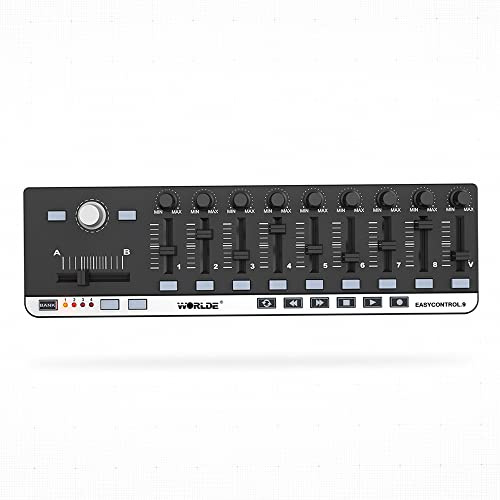 Btuty MIDI Controller Mini USB 9 Slim-Line Controller portatile Collega e Usa