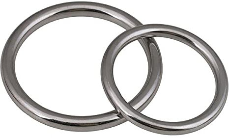 Heavy Duty geschweißte runde Ringe Glatter massiver O-Ring 304 Edelstahl zum Rigging Marine Boot Hängematte Yoga Hängering M3-M16-M4x40 (2 Stück)