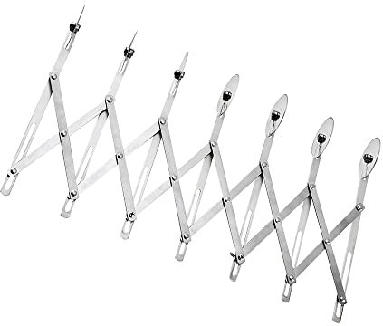 Kavolet 3/5/7-Rad Pizzaschneider, Edelstahl Verstellbar Pizzaschneider, Mehrrunder Teigschneider Roller, 430 Edelstahl Multifunktions Mehrrund-Pizzaschneider, Gebäck-Kuchen-Backschneider