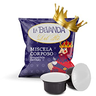 La Bevanda Del Re - 80 Capsule Compatibili Caffitaly, Miscela CORPOSO, Cialde Caffitaly Gusto Forte e Robusto, Capsula da 7,5G, 750G