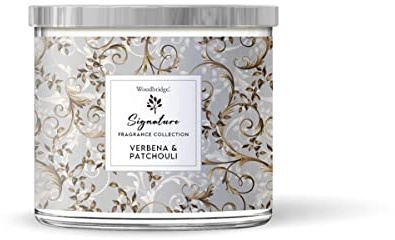 Woodbridge Duftkerze im Glas mit Deckel | Verbena & Patchouli | Duftkerze Patschuli | Kerzen 3 Docht | Kerzen lange Brenndauer (40h) | Geschenk für Frauen