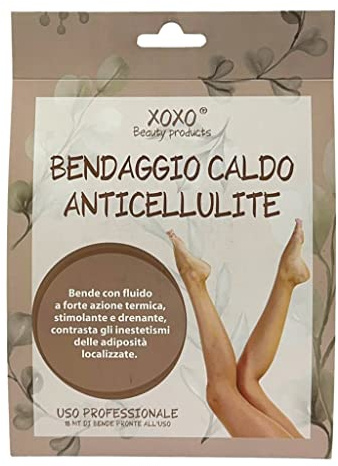 Bandage drainant jambes | Bandages anti-cellulite, raffermissant, réducteur | traitement amincissant professionnel 18 m prêtes à l'emploi ( 2 x 9 m ) (chaud anti-cellulite)
