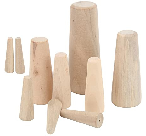 WOOXGEHM Weichholzstopfen, 10 Stück Marine Boot Holz Konische Stopfen Stopfen Set, für Den Notfall, Wasserdicht und Langlebig, Zum Füllen Von Löchern und Zum Stoppen Von Lecks in Schläuchen, Ventilen