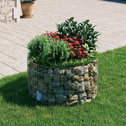 SKM Poteau à Gabion Circulaire Acier galvanisé Ø100x50 cm, Weight:4.9 kg,152017
