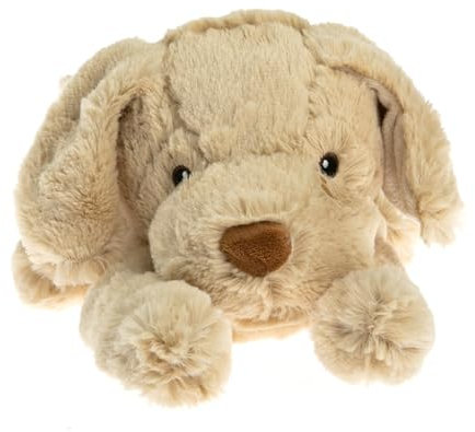 Pelucho - Bouillotte Peluche Chien Labrador - Bien-Être, Chaleur et Douceur - Micro-Ondable - Grains de Blé et Fleurs de Lavande - Fabriquée en France