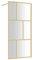 vidaXL Parete per Doccia Walk-in Vetro Trasparente ESG 90x195 cm Oro