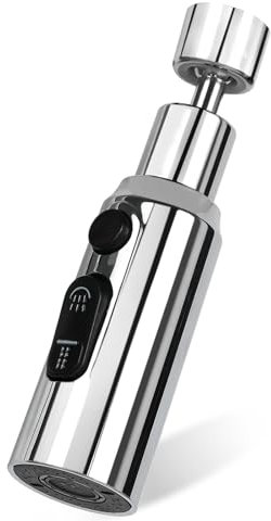 REZZI Aérateur de Robinet 3 Modes Rotatif 360° Tête Douchette Evier Cuisine Brise Jet Robinet Cuisine D'eau Pour Robinet Embout Robinet Cuisine Adaptateur Mousseur Robinet G1/2 FM22 M20 M22 M24