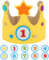 volumoon Corona de Cumpleaños, Corona Cumpleaños tela con Números Intercambiables de 0 a 9, Corona de Infantil Cumpleaños Ajustable para Niños y Niñas para Fiestas y Celebraciones (Yellow)