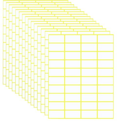 Meekye 600 Stück Etiketten Selbstklebend, 38 x 19 mm Aufkleber zum Beschriften, Universal Klebeetiketten zum Preisschilder, Adress, Haushalt, Tiefkühl Büro Küche und Marmelade Etiketten