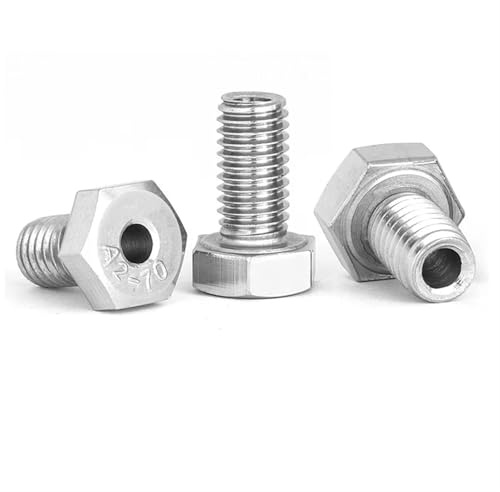 Tornillo hueco hexagonal, 5 juegos de tornillo hueco hexagonal exterior de acero inoxidable 304, tornillo hueco, rosca de lámpara, tornillo de orificio pasante(M16x25 hole8mm)