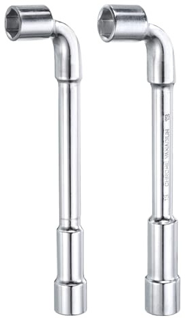 QUARKZMAN 2 Stück L-förmiger abgewinkelter Sechskant-Steckschlüssel 12mm 13mm metrischer 6-Punkt-Rohrsteckschlüssel für allgemeine Reparaturen, Pipeline, Fahrrad- und Autowartung