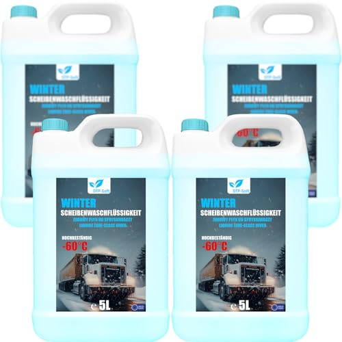 Scheibenfrostschutz Konzentrat 20 Liter -60 Grad | Frostschutz für die Auto Scheibenwaschanlage | Frostschutz Konzentrat 4x 5L