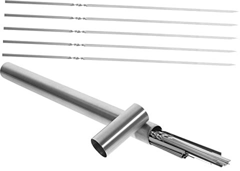 OFFSCH Grillspieße Zum Grillen Flache Spieße Für Fleisch Und Gemüse Metallspieße Für Grill Grillzubehör