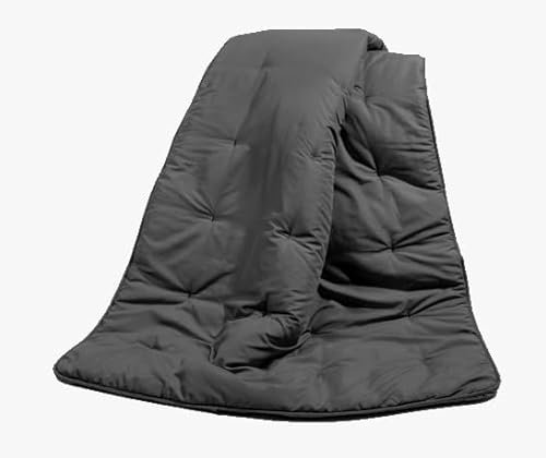 Corredocasa Plaid Divano Trapuntato Caldo Made in Italy Multiuso in Microfibra Coperta Imbottita Morbida per Letto, Divano o Camera Elegante e Decorativa Copri Tutto (Grigio Chia/Grigio Scuro 150x200)