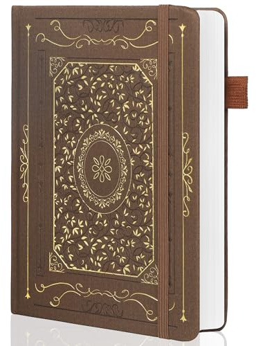 TIEFOSSI Dotted Notebook, 160 g/m² dickes Papier, Hardcover Dot Grid Journals für Frauen und Männer, 192 Seiten, für Reisen, Schule und Büro