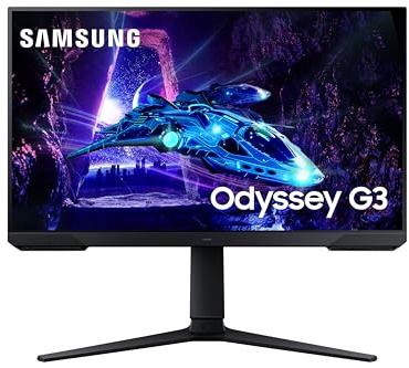 Samsung Odyssey G3 LS24DG302EUXXU 24 180Hz 1ms FullHD Gaming Monitor - 1920x1080, HDR10, HDMI, Displayport, Freesync, Height Adjust (Renewed)