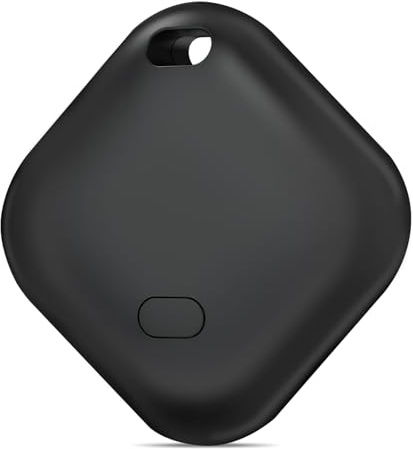 AXFEE Key Finder, Bluetooth Tracker Compatible with Find My (iOS Only), Replaceable Battery, Waterproof Smart Item Finder for Luggage, Keys, Bags, Suitcases, Pets, Wallets (Black)