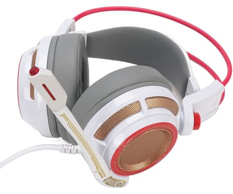 Bewinner Casque de Jeu 7.1 Sound Surround - Écouteur Filaire USB avec Vibration, Lumières LED, Micro-Micro-Bruit, Bandeau Adaptatif, pour Les Jeux PC et Console
