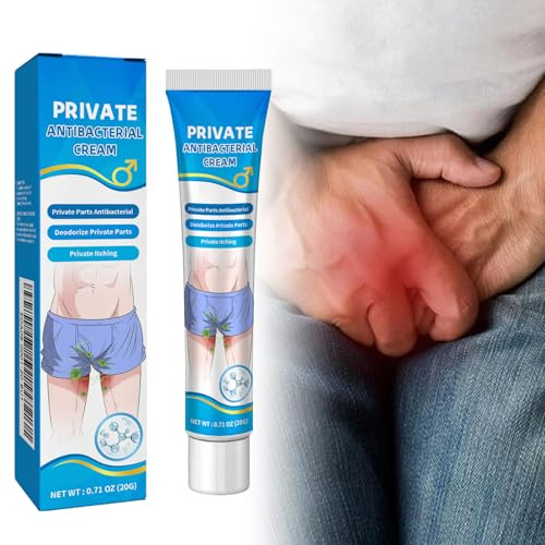Crème Antibactérienne Privée,Crème Anti-Démangeaisons,Anti-démangeaisons Homme Soins Privés,Crème Apaisante et Réparatrice,Crème Antifongique pour Homme