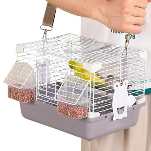 Miyanvuo Vogeltransportbox - Tragbare Wellensittich-Transportbox,Zubehör Für Nymphensittiche Wellensittiche Und Kleinvögel