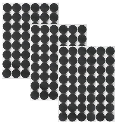 Leucasa 144 Stück Filzgleiter Selbstklebend 15mm Filzgleiter für Stühle Möbelgleiter 5mm Dicke für Möbelfüße, Stuhlbeine, zum Schutz von Hartholzböden