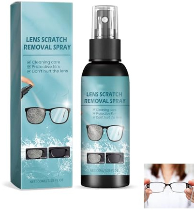 Mnozreo Spray d'Elimination des Rayures de Lunettes,Nettoyer Verres Lunettes,100ML,1PC,Liquide De Réparation De Verres Lunettes