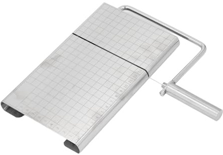 Yosoo Health Gear Cheese Cutter Board with 5 Replacement Wires Stainless Steel Ergonomic Design Precise Grid Lines for Cheddars Mozzarella Parmesan Butter Vegetables