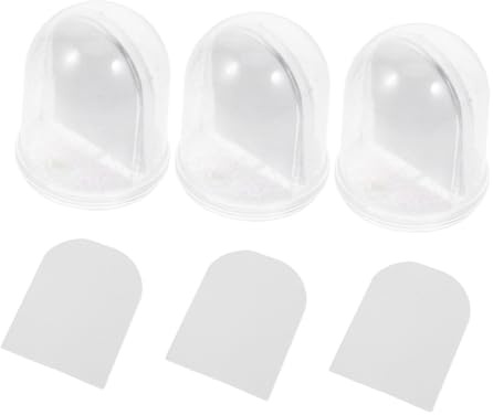STOBAZA Kit Fai da Te 3 Cornici con Globo di Neve Trasparente in Plastica, Palla Decorativa Fotografica Natalizia, Decorazione Festiva Facile da Montare per Bomboniere e Ricordi
