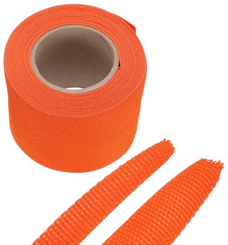 QUARKZMAN 5m Manchons Tresses pour Cables en Tissu Thermoretractable, Pet Extensible 2 16ft Orange Ratio 2:1 Manchon Thermoretractable pour Protection De Cables Reseau Et Harness