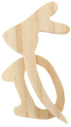 LIGIGWASH Broche en Bois Forme Lapin, Épingle à Châle pour Femme, Pince à Pull Naturelle, Accessoire Décoratif Léger, Broche Artisanale pour Écharpe, Cape et Cardigan