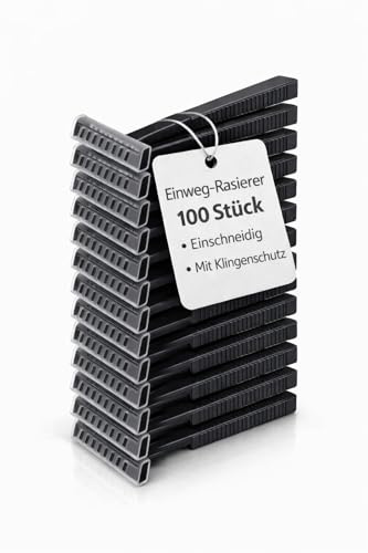 BUXMED 100 Stück Einwegrasierer einschneidig, Einwegrasierer Männer, Einwegrasierer Damen, Einmalrasierer Herren, Rasierer Einweg, Klingen Rasierer, Einweg Rasierer Männer Frauen