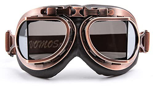 evomosa Motorcykelglasögon vintage pilot flygarstil cruiser scooter simglasögon utomhus sandglasögon cykel racer cruiser touring glasögon för halvhjälm