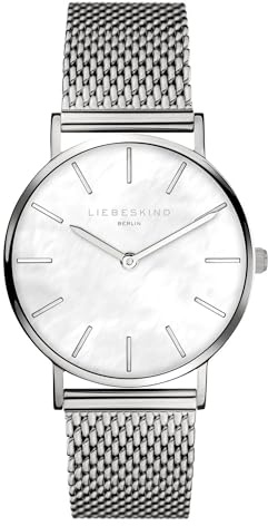Liebeskind Berlin Damenuhr – Runde Quarzuhr 34 mm – Mesharmband – 5 ATM wasserdicht – Modern & elegant