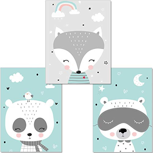 artpin 3er Set Poster Dekoration Kinderzimmer Bilder Babyzimmer P10