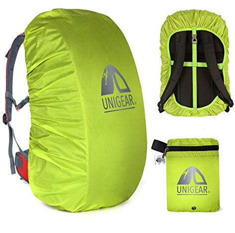 Unigear Rucksackhülle, reflektierend, gegen Regen, 10 – 90 l, wasserdicht, staubdicht, Abriebfest, langlebig, für Camping, Wandern, Reisen, Radfahren