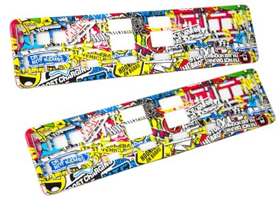 2 Intense Hydrografik Comic Sticker bunt Kennzeichenhalter Nummernschildhalter Stickerbomb