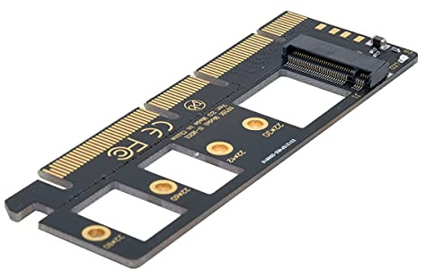 Cablecc NGFF M-Key NVME M.2 SSD vers PCI-E Express 3.0 16x X4 Adaptateur sans support Noir