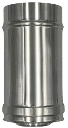 EINSIDE Tuyau double paroi en acier inoxydable AISI 316, longueur 250 mm, cheminée avec isolation en laine de roche - ø 150-200 mm