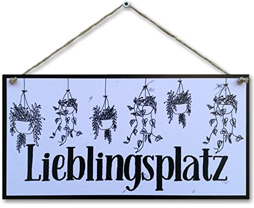 CARISPIBET Lieblingsplatz Wohnkultur Hausschild Dekoschild Dekorativ-Plaketten im Vintage-Look als Geschenk 15x30