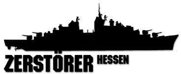 Aufkleber Zerstörer Hessen Hamburg Klasse 101 Bundesmarine 20x7,95cm #A5827