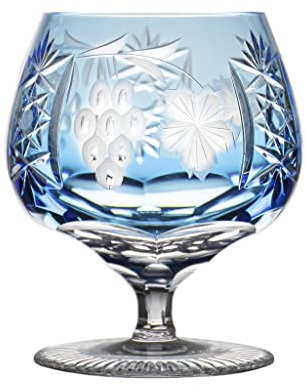 Ajka Marsala Light Blue Lead Cased Crystal Brandy Cognac Glass 10.1 oz - Single Unit