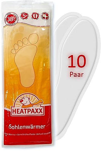 HeatPaxx sulvärmare | 10 par | Extra varma värmesulor – fotvärmare för hem och på språng | rent naturligt och omedelbart redo att användas