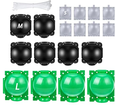 18 Stück Plant Rooting Ball mit 20 Stück Nylon-Kabelbindern,Hochdruck Pflanzenzüchtung Ausbreitungskugel Box,Plant Rooting Device, Pflanzen Wurzel Booster Device für Pflanzentransplantation