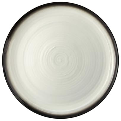Seltmann Weiden Terra Speiseteller, 28 cm, Runder Essteller mit spiralförmigem Relief, Spülmaschinen- und mikrowellenfest, Porzellan, Corso