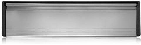 [FIXINGS DIRECT] 12 Draught-Proof Letterplate MailPlate Telescopic Sleeved Postal Letterbox Fits Multiple Door Types, Upvc, Composite, Timber (Chrome, 40/80)