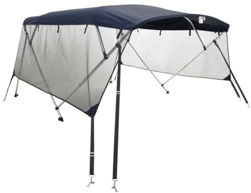 vidaXL Toldo Bimini 4 Arcos con Paredes Laterales de Malla