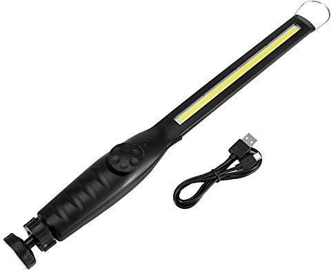 Garosa Lampe de Poche Portable, 600 Lm 8 W COB Haute luminosité LED, Piles Intégrées, Lampe Torche Rechargeable par USB avec Aimant, Lampes de Poche de Base