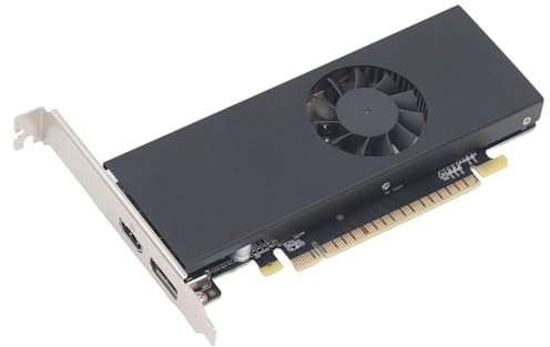 ciciglow Tarjeta Gráfica 1050Ti de 4 GB, GDDR4 de 128 bits, Tarjeta Gráfica Delgada de Perfil bajo para Juegos de Escritorio, con Interfaz Multimedia HD, para Juegos de Oficina y Multimedia